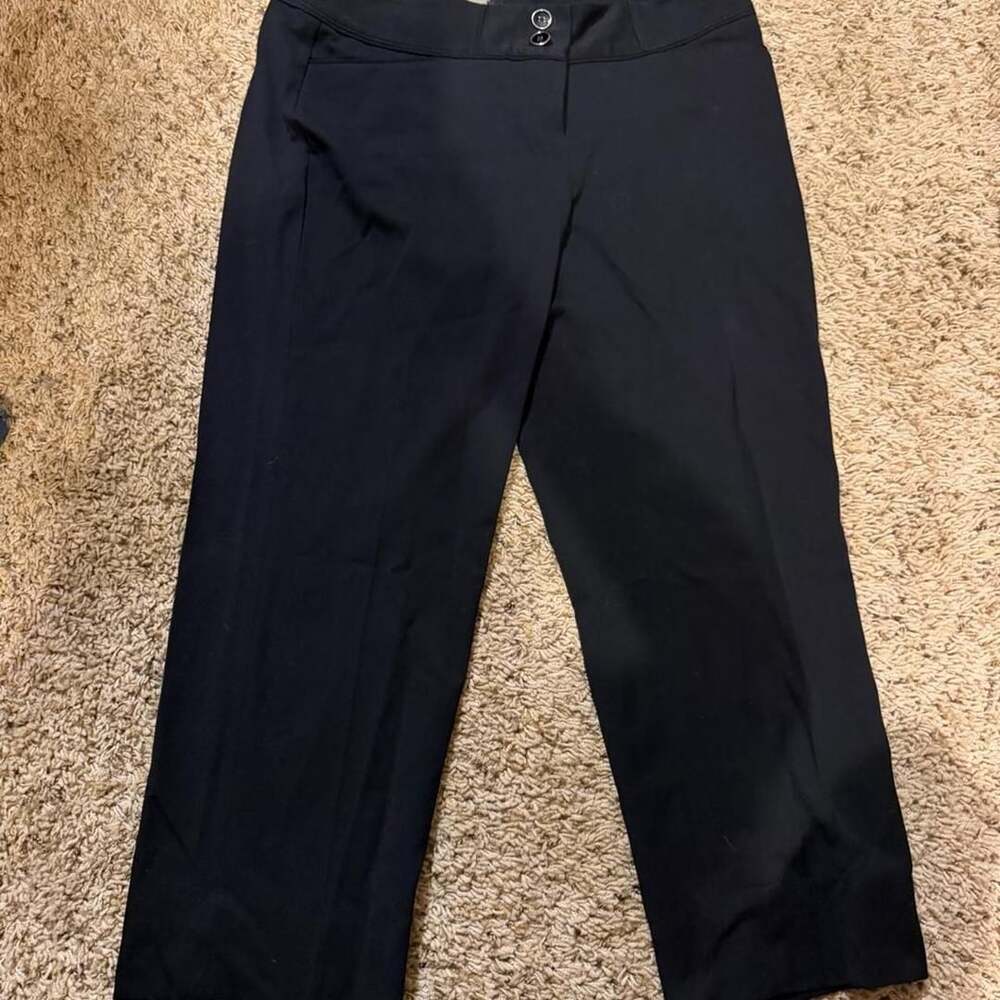 White House Black Market Legacy Pants Size 8 Black Dress Slit Hem